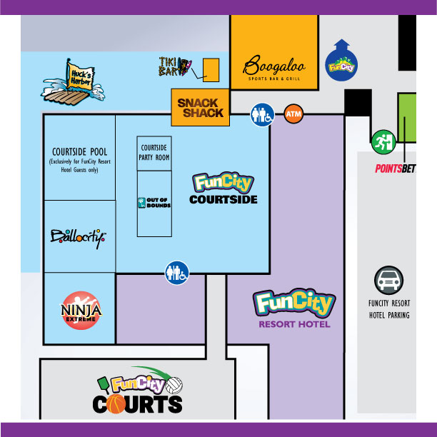 Fun city courtside map.